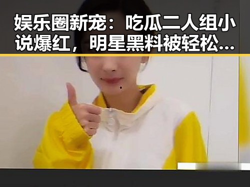 娱乐圈新宠：吃瓜二人组小说爆红，明星黑料被轻松调侃