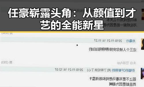 任豪崭露头角：从颜值到才艺的全能新星